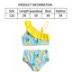 thumbnail image 2 of Traje de baño para bebé, traje de baño para niñas pequeñas, traje de baño para niñas con un solo hombro + traje de baño con parte inferior de cintura alta (2 piezas), 2 of 5