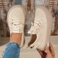 thumbnail image 6 of Breathable Lace Up Platform Sneakers Comfortable Casual Walking Shoes Lightweight Thick Soled Tennis Footwear for Women Daily Leisure Beach Date Outfit, 6 of 8