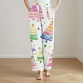 thumbnail image 2 of SwiftWear Christmas Themed Brushed Fleece Pajama Bottoms - Plus Size Cozy Sleepwear & Home Lounge Pant with Pocket & Elastic Waist Soft Comfort White, 2 of 4