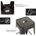 thumbnail image 4 of Metal Bar Stools Set of 4 Counter Height Barstool Stackable Barstools 24 Inch Indoor Outdoor Patio Bar Stool Home Kitchen Dining Stool Backless Bar Chair, 4 of 5