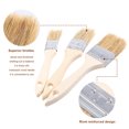 thumbnail image 5 of 9 Pcs Bristle Brush Wooden Handle Oil Painting Bristle Brush Practical Bristle Brush for BBQ (1 Inch/1.5 Inch/2 Inch, Ea, 5 of 8