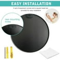 thumbnail image 5 of 32 Inch Round Bathroom Mirror Silver Metal Frame Wall Mounted for Modern Bathrooms, 5 of 10