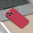 thumbnail image 3 of Case Compatible with iPhone 15 Pro 6.1 Inches, Straight Edge Fine Hole Soft Liquid Silica Gel  Grade Shockproof Fingerprint Protection(Red), 3 of 14
