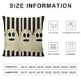 thumbnail image 5 of YINGXI Halloween Ghost Black Eyes Throw Pillow Cover, Black Stripes Cushion Case Decoration for Sofa Couch 24x24in, 5 of 5