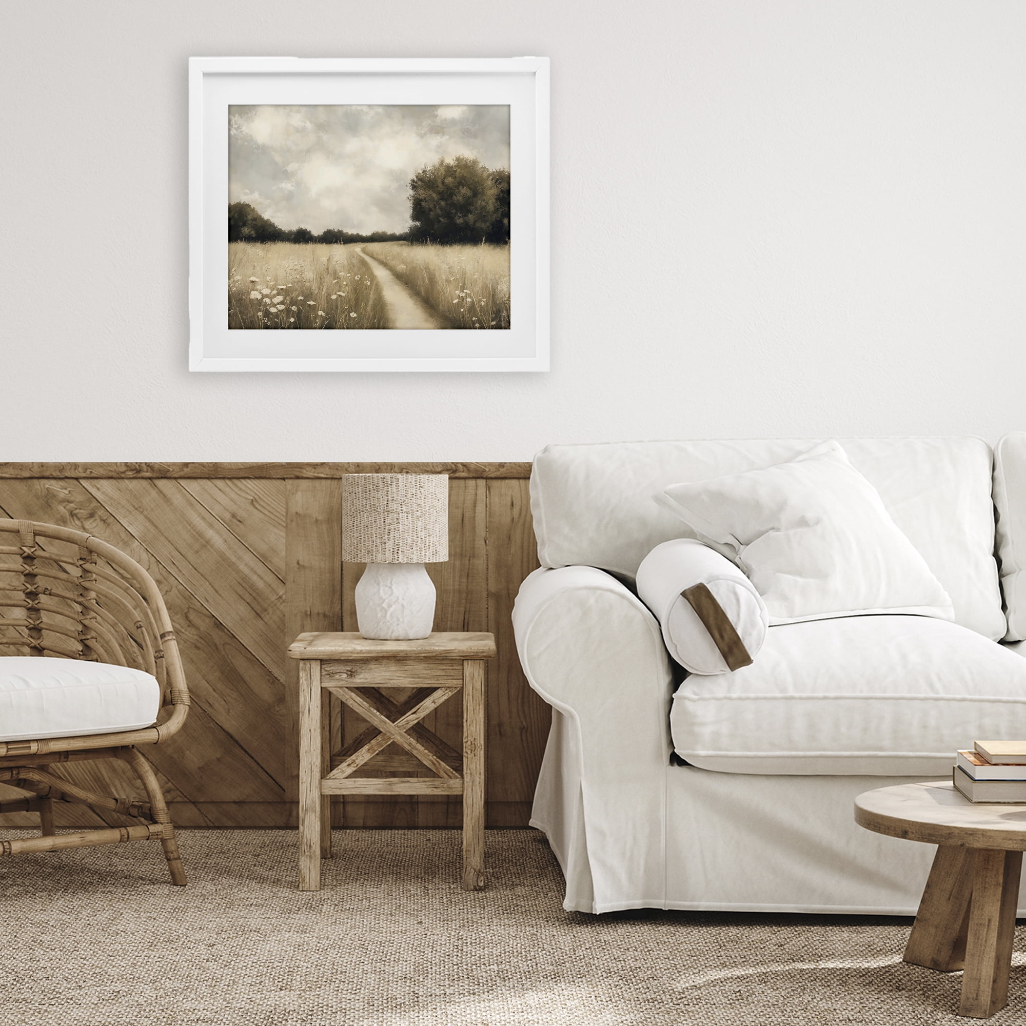 Stupell Industries Journey Through Wildflowers in Meadow White Framed Print Under Glass, design by Creative Studio