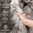 thumbnail image 3 of MJIAexp Faux Fur Throw Blanket for Couch, Cozy Soft Plush Thick Fuzzy Comfy Bubble Blanket and Fuzzy Plush Rabbit Fur Blanket for Sofa Bedroom Living Room, 60" x 80"-Tie-dye Gray, 3 of 9