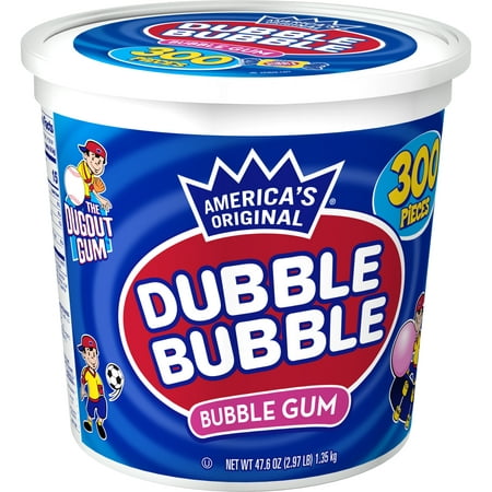 Dubble Bubble Gum, 300 Pieces (Best Bubble Gum For Bubbles)