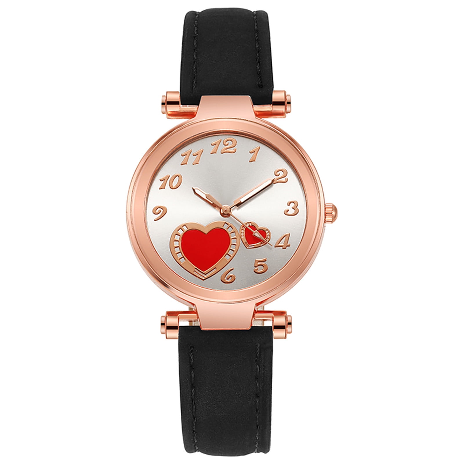 Women Fashion Casual Style Wrist Watch Alloy Heart Diamond Cute Style