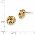 thumbnail image 2 of 14k Yellow Gold Triple Love Knot Stud Earrings Ball Button, 2 of 6