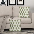 thumbnail image 3 of Sage Green Floral Pillow Covers 18x18 Set of 2 Spring Summer Flower Leaves Print Decorative Throw Pillow Cases Outdoor Farmhouse Decoration for Sofa Couch Bed, 3 of 6