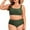 Army Green, variant on Zando PLus Size Bikini Sets for Women Tummy Control High Waisted Women's Bankini Swimsuits 2 Pieces Swimsuits for Big Busted Women with Ruched Black White Stripe 3XL