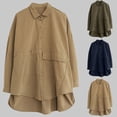 thumbnail image 1 of NJDVHB Blouse & Chemise à Manches Longues Col Rabattu pour Femmes, Mode Été Débardeurs Réguliers Unis, 1 of 5