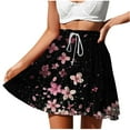 thumbnail image 1 of Jupe Ajustable en Dentelle à Imprimé Floral d'Été pour Femmes, Demi-Jupe Décontractée Sans Manches avec Col Rond, Tissu Polyester, Lavage à la Main Froid, 1 of 6