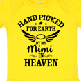 thumbnail image 4 of Inktastic Handpicked for Earth by My Mimi in Heaven with Angel Wings Boys or Girls Baby Bodysuit, 4 of 5