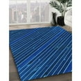 thumbnail image 2 of Ahgly Company Indoor Rectangle Patterned Blue Dress Blue Area Rugs, 4' x 6', 2 of 6