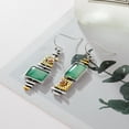 thumbnail image 3 of Namzi Retro New Unique Design Style Dangle Drop Earrings for Women Ethnic Bohemian Vintage Jewelry （Green）, 3 of 5