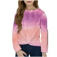 thumbnail image 2 of Shirts for Teens Girls Y2k Girls Crewneck Tops Long Sleeve Shirts for Boys 7-8 Tie Dye Shirt Girls Tops Size 10-12, 2 of 9