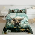 thumbnail image 2 of Castle Fairy Highland Cow Bedding Comforter Set 2pcs for Teens Boys Girls,Western Farmhouse Twin Comforter Sets Microfiber,Chic Floral Dandelion Breathable Bedding Set,Lightweight Room Decor, 2 of 8