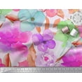 thumbnail image 3 of Soimoi Modal Satin Tissu Imprimé Aquarelle Fleur par la Cour 42 Pouces de Large, 3 of 3