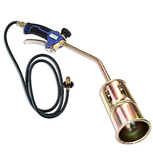 Flame King Propane Torch Kit Heavy Duty Weed Burner, 320,000 BTU with Flint Striker, with 6 ft