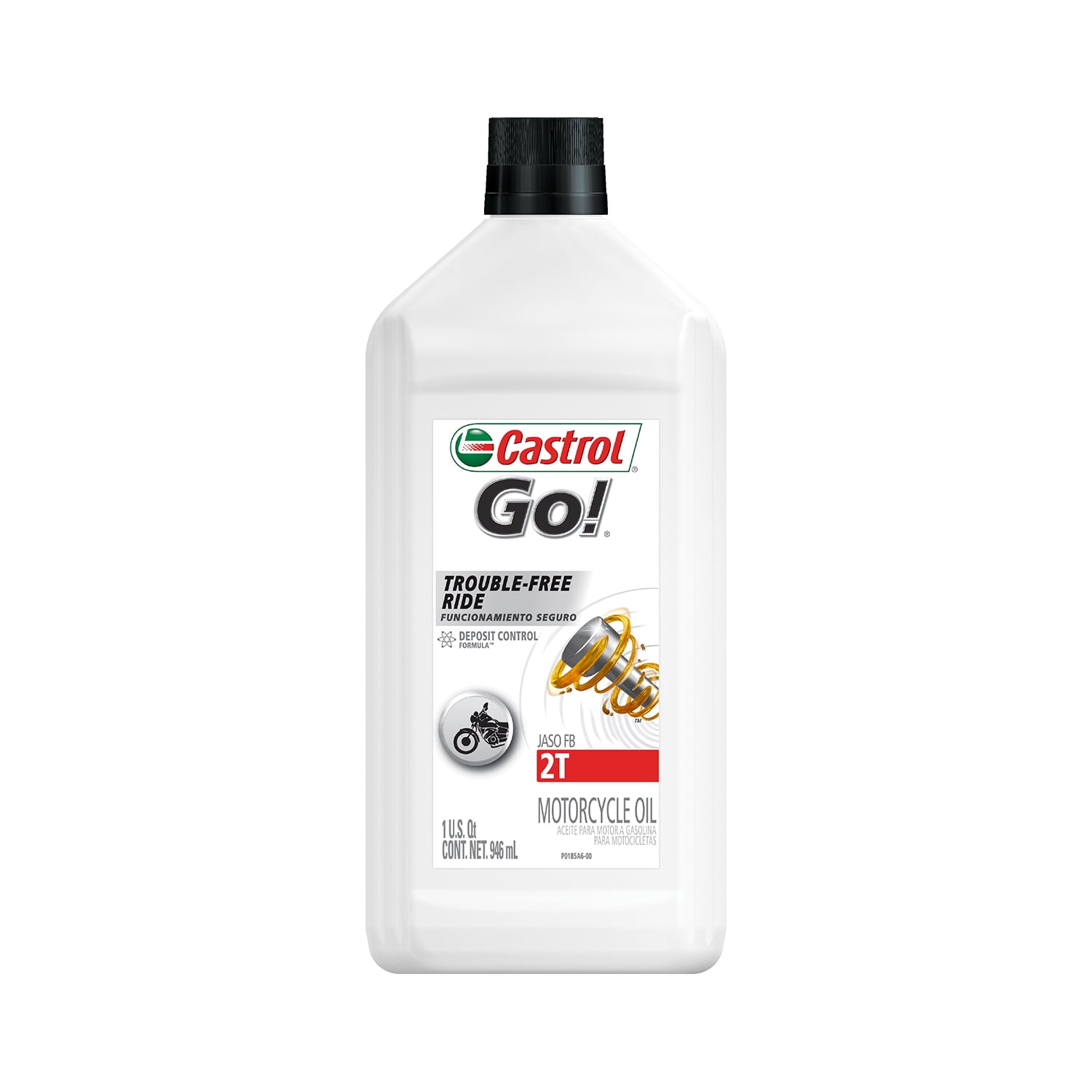 Castrol GO! 2T Conventional Motorcycle Oil, 1 Quart