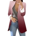 thumbnail image 1 of Gibobby Blazer para mujer Blazers para Mujeres Blazer Casual de Manga Larga con Botones de Solapa para Trabajo y Oficina(Vino,CH), 1 of 5