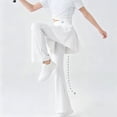 thumbnail image 4 of ZGRBOU 2 in 1 Girls Flare Leggings with Skirt High Waisted Tennis Athletic Flowy Skirted Pants Soft Stretch Pull Pants for Kid, 4 of 7