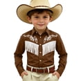 thumbnail image 3 of Tiijoy Boys Cowboy Shirt Western Fringe Long Sleeve Button Down Shirt Kids Top, Sizes 4-13, 3 of 3