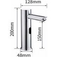 thumbnail image 4 of Grifo infrarrojo automático sin contacto, grifo de agua fría, batería, ahorro de agua, grifo sin contacto para baño, lavabo, fregadero (vertical - 20 cm), 4 of 5