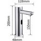 thumbnail image 4 of Grifo infrarrojo automático sin contacto, grifo de agua fría, batería, ahorro de agua, grifo sin contacto para baño, lavabo, fregadero (vertical - 20 cm), 4 of 5
