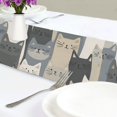 thumbnail image 4 of Yayeee Table Runner 70 inches Long Home Kitchen Dinning Party Decoration, Blue Cute Cats, 4 of 7
