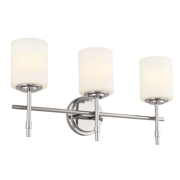 3 Light Bath Bracket in Traditional Style-11.5 inches Tall and 23.25 inches Wide-Polished Nickel Finish Bailey Street Home 147-Bel-4964868