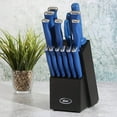 thumbnail image 6 of Langmore 15-Piece Stainless Steel Cutlery Knife Block Set with Classic Blue Handles – Full Kitchen Knife Set in Black Storage Box, 6 of 6