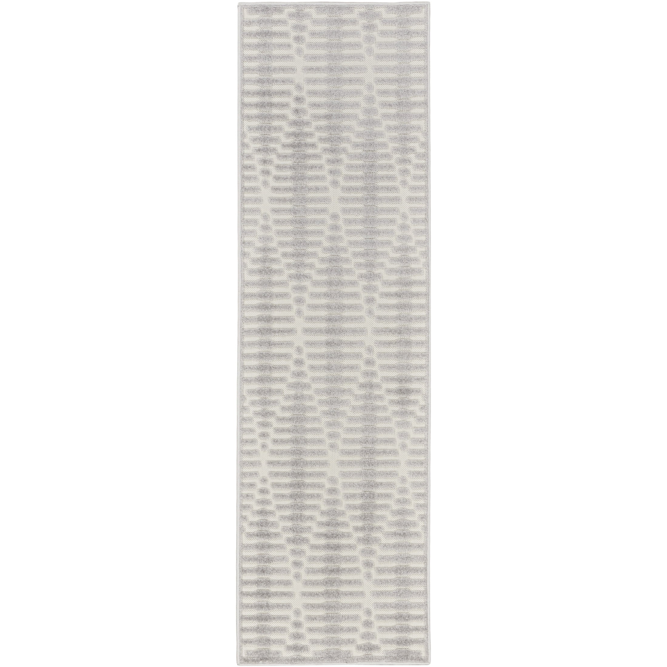 Nourison Casual 2' x 6' Light Grey Modern Indoor Rug