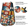 thumbnail image 2 of Yayeee Double Oven Mitt Kitchen Heat Resistant Baking 35" x7" Quilted Glove, Yellow Checkered Daisy, 2 of 6