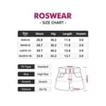 thumbnail image 4 of roswear Women’s High Waisted Ripped Jeans Shorts Casual Frayed Raw Hem Stretch Distressed Denim Shorts with Pockets Blue X-Large, 4 of 4