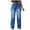 Dark Blue, variant on ABATAB Jeans for Women High Waisted Casual Pull on Jean Pants Stretchy Loose Fit Trendy Denim Trousers with Pockets