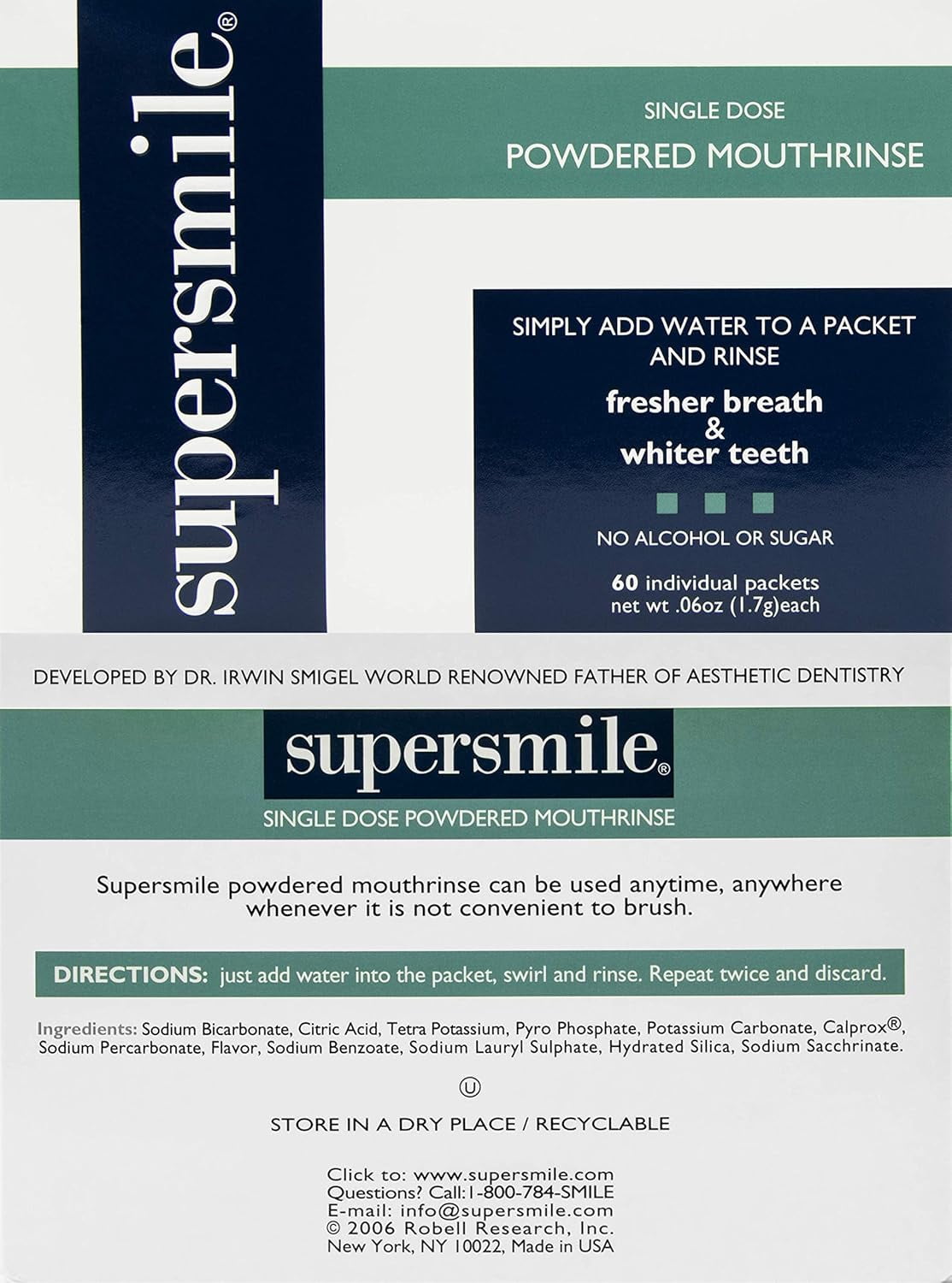 Supersmile Powdered Mouth Rinse, 0.06 oz