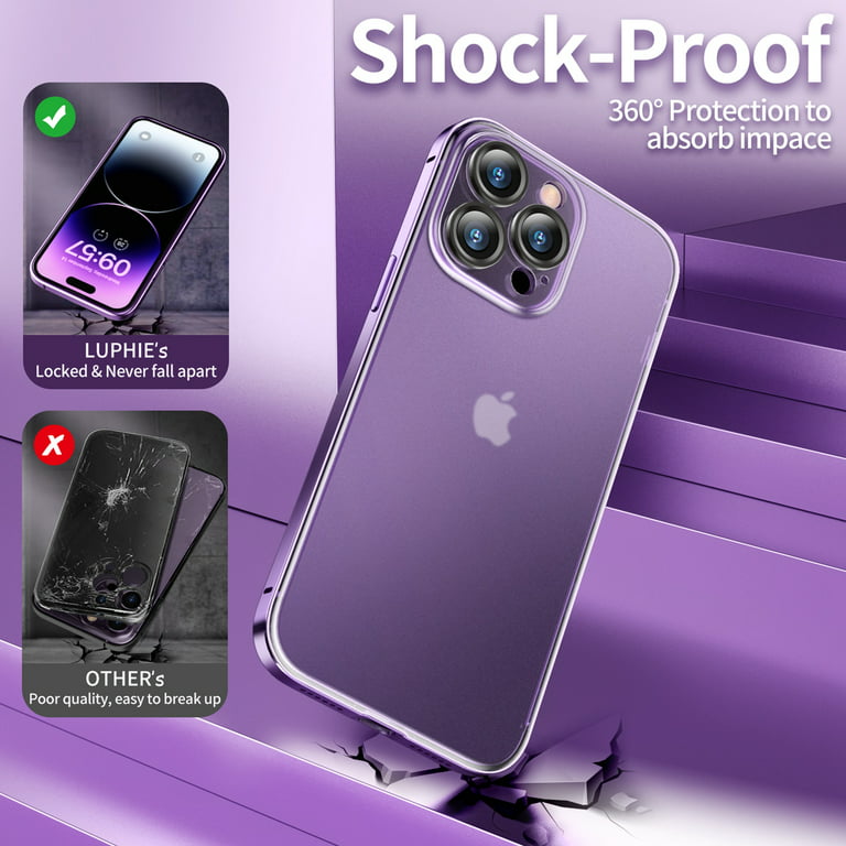 Achetez Pour Iphone 12 Pro Max TPU + Aluminium Alloy Slim-Fit Téléphone  Avec Couverture de Protection Contre le Cadre de L'objectif - Violet Foncé  de Chine