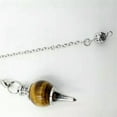 thumbnail image 3 of K-KED Natural Quartz Crystal Pendant Chakra Bead Dowsing Stone Pendulum Reiki Necklace-Tiger's Eye Quartz, 3 of 6