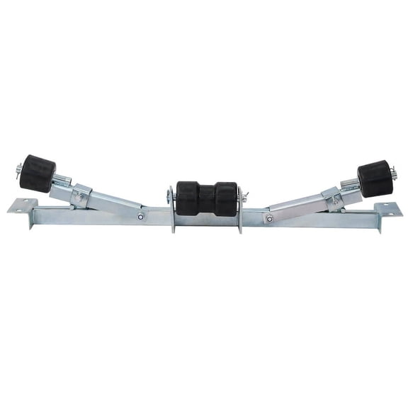 LuckyNote Boat Trailer Bottom Support Bracket with Keel Rollers, 1102 lbs Capacity, Adjustable Width 11.4-31.5", Heavy Duty Galvanized Steel, Silver