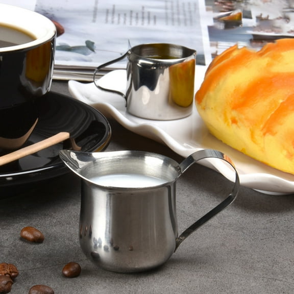 TEHAUX 4-Piece Metal Espresso Frothing Cups Set for Home and Office Coffee Making