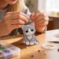 thumbnail image 5 of Eqslft 1PC Tiny 3D Beaded Animal DIY Kit, Beads for Crafts, Handmade Bead Art Mosaic Set, Stress Relief Creative DIY Decoration Gifts with Instructions, 5 of 5
