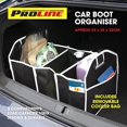 thumbnail image 3 of Organizador de maletero de coche plegable con 3 compartimentos y bolsa térmica negra JM JM, 3 of 5