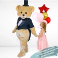 thumbnail image 2 of Nuevo disfraz de mascota de oso de peluche marrón con frac negro, personaje de animación divertido, disfraz de fantasía, evento, fiesta de Halloween, 2 of 4