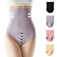 thumbnail image 1 of Sentmoon Bikini Grande Taille Taille Haute Extensible Invisible sous-Vêtements pour Femmes Sans Pincement Rehausse-Fesses Culottes Post-Partum pour Femmes Respirant et Confortable au-Dessus du Ventre L, 1 of 7
