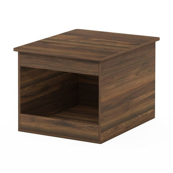 Litter Box Enclosure - Top Entry Walnut Pet Furniture - Odor Control Cabinet