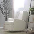 thumbnail image 2 of Second Story Home Hemingway Upholstered Wingback Swivel Gliding Recliner- Boucle, 2 of 4