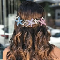 Starfish Bride Wedding Hair Vine Pearl Bridal Headpiece Beach Wedding Hair Accessories for Women and Girls(A Silver)