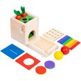 thumbnail image 2 of Juguete De Madera Montessori Juguetes de bolos Basswood Plywood Stick Toys Fadeless Durable Portable Festival Gift Likrtyny libre de BPA, 2 of 7